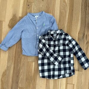 Two Jacadi boys button down shirts, size 36m/95cm